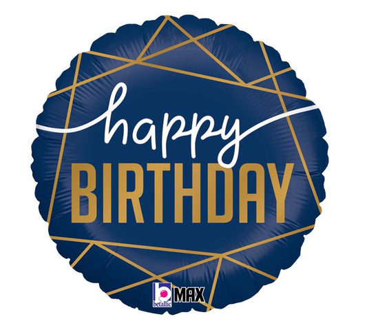 NAVY BIRTHDAY 18" MYLAR-PKG