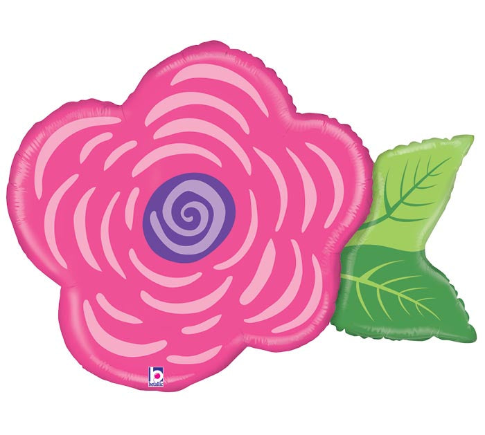 PINK FLOWER SHAPE 30" MYLAR