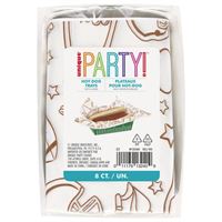 FOOTBALL FIELD HOTDOG TRAY 8CT