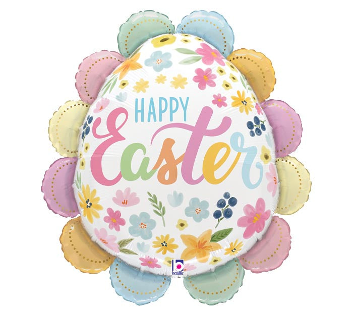 RUFFLED HAPPY EASTER 30" MYLAR
