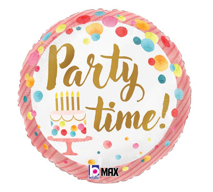 SATIN BDAY PINK PARTY 18" MYLAR