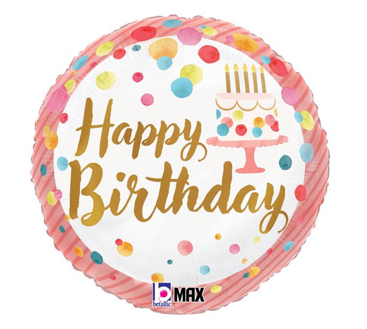 SATIN BDAY PINK PARTY 18" MYLAR