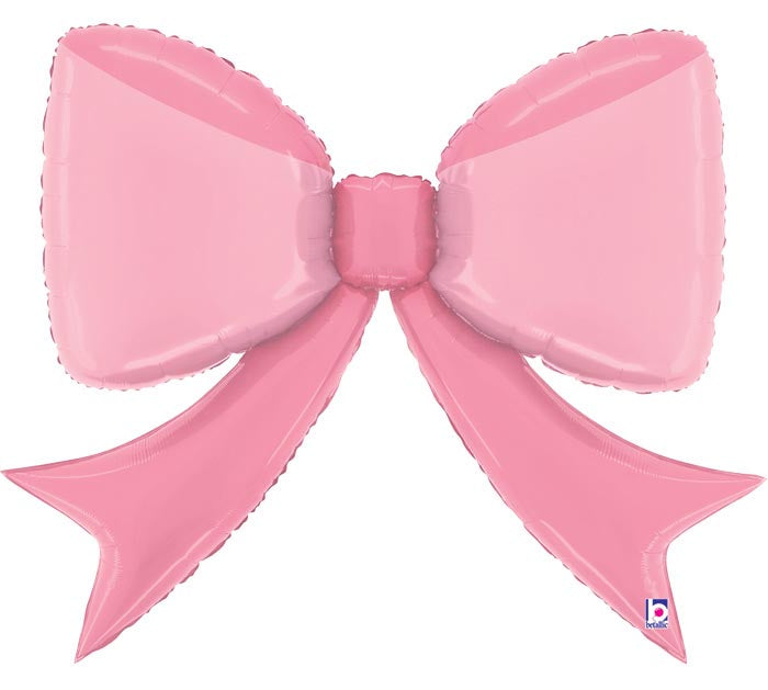 PRETTY PINK BOW 41" MYLAR
