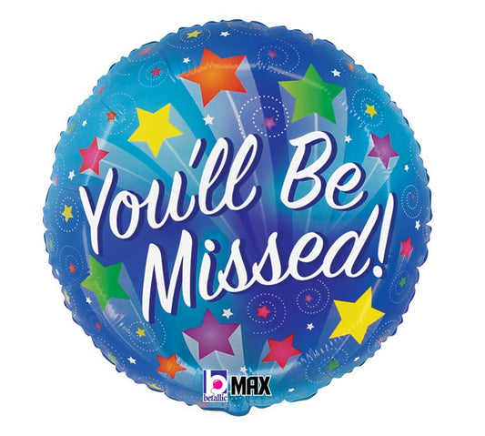 YOU'LL BE MISSED STARS 18" MYLAR