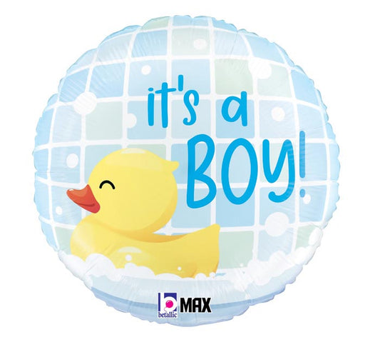 IT'S A BOY RUBBER DUCK 18" MYLAR