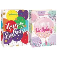 HAPPY BDAY GIFT BAG ASST