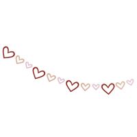 GLITTER HEART CUTOUT BANNER