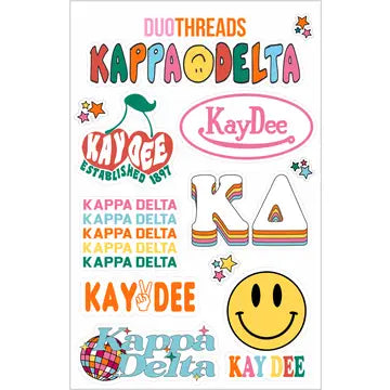 SORORITY RAINBOW STICKER SHEET