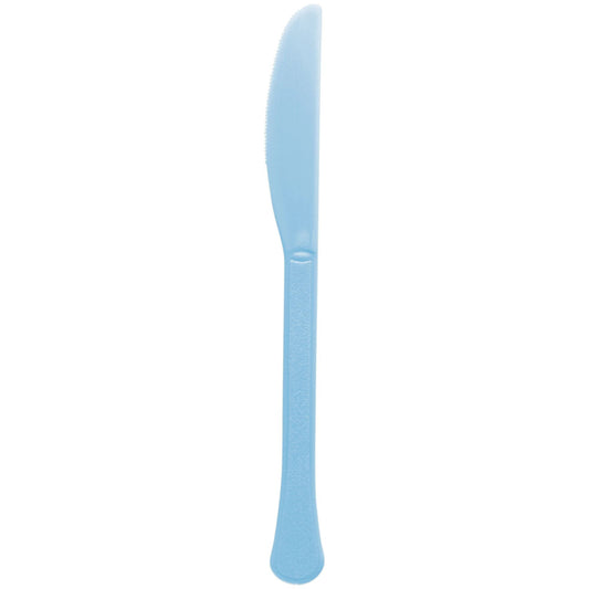 PLASTIC KNIVES PASTEL BLUE