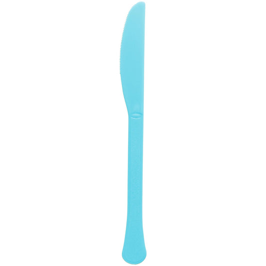 PLASTIC KNIVES CARIBBEAN BLUE