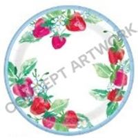 SWEET STRAWBERRY 9" PPR PLATE 8CT