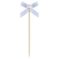 DAINTY BOWS PEARLY FOOD PICKS 15CT