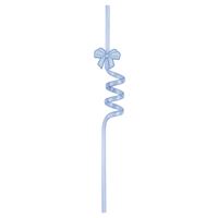 DAINTY BOWS PL SPIRAL STRAWS 6CT