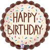 HBD CHOC SPRINKLES 18" MYLAR
