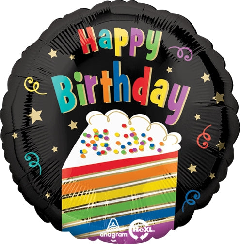 RAINBOW CAKE 18" MYLAR-PKG