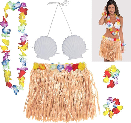 HULA SKIRT W/ BRA & ACCESSORIES