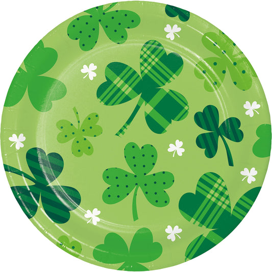 PATTERNED SHAMROCK 7" PLATES