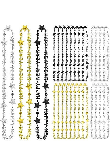 HAPPY NEW YEAR BEADS 12CT