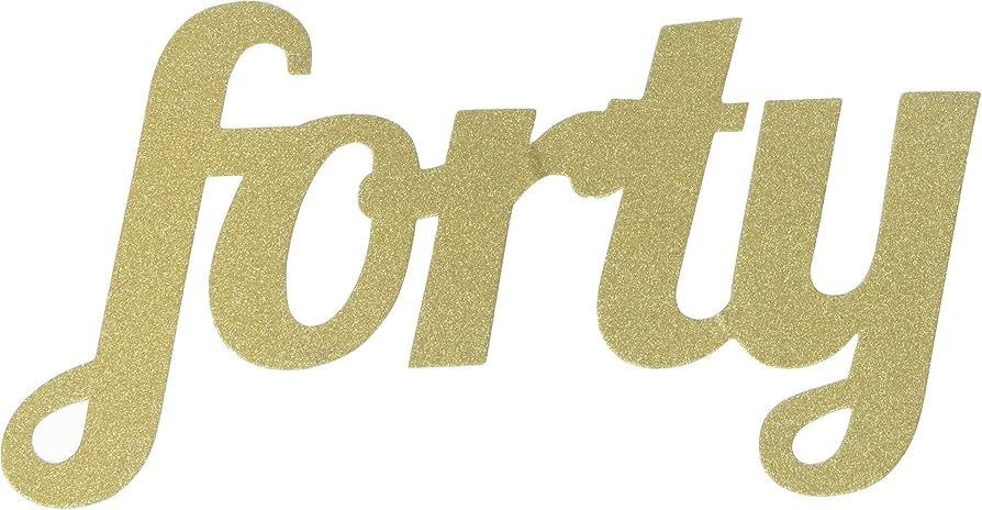 CAKE TOPPER GOLD 40 FORTY