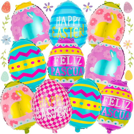 ASST 18" EASTER EGG MYLAR BALLOONS W/ HELIUM