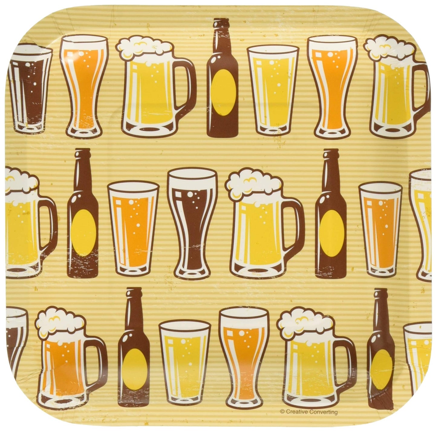 CHEERS & BEERS 7" SQUARE PLATE