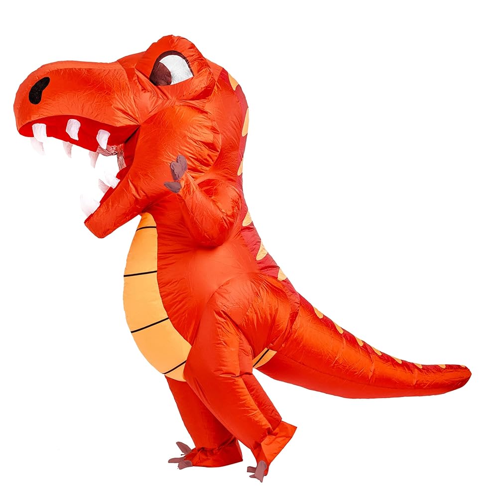 INFLATABLE ORANGE T-REX ADULT STD COSTUME