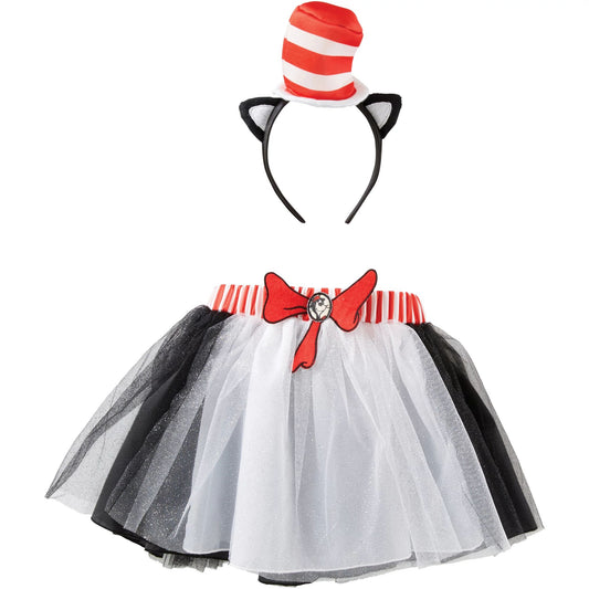 CAT IN THE HAT TUTU/HEADBAND SET CHILD