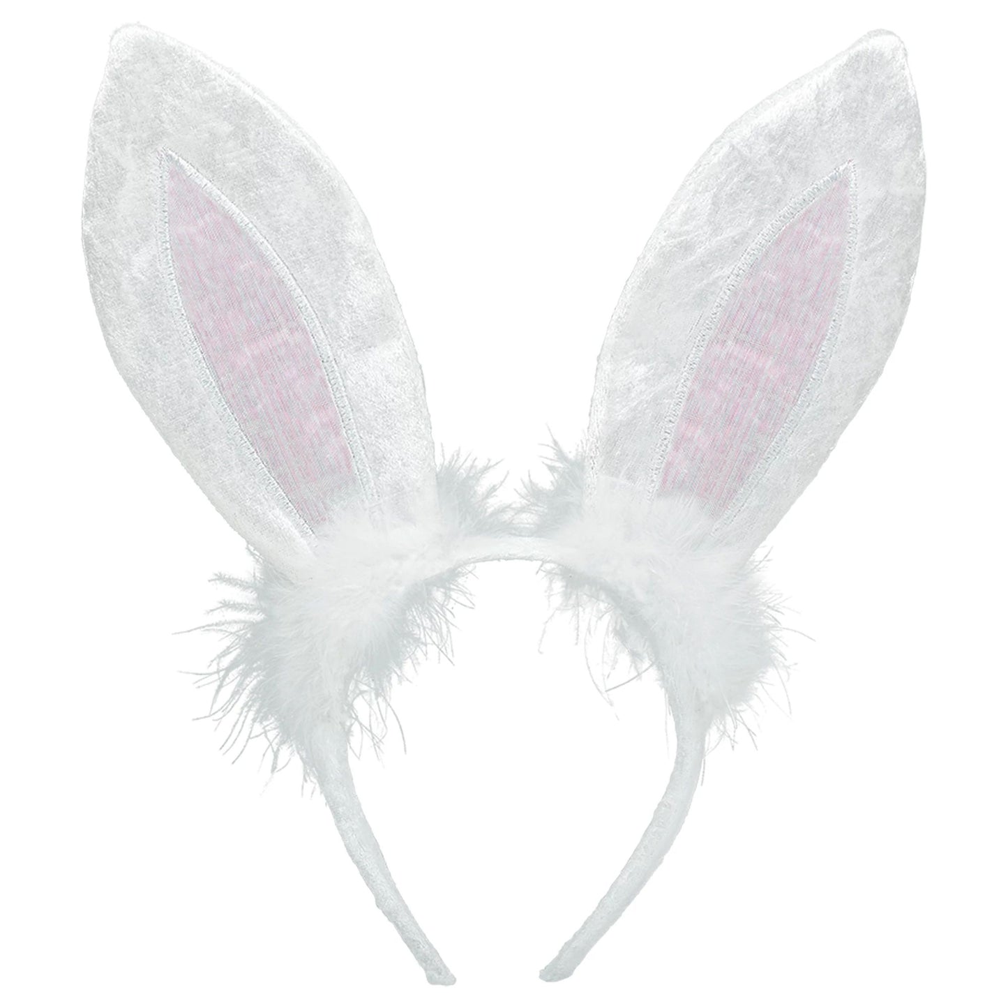 WHITE BUNNY EARS HEADBAND