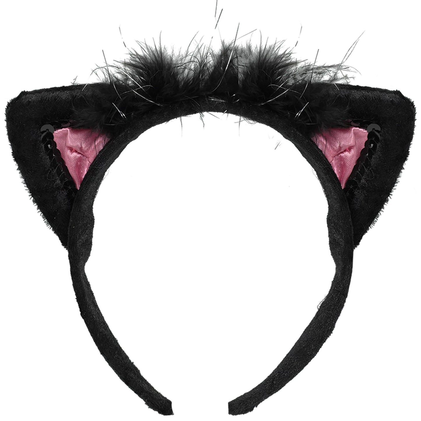 PINK & BLACK CAT EARS HEADBAND