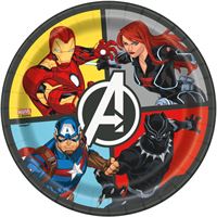 AVENGERS 7" PPR PLATES 8CT