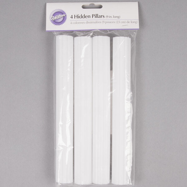 WILTON 9" CAKE PILLARS 4PK