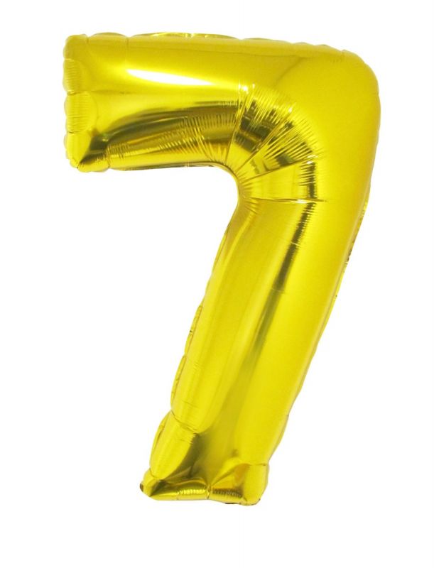 GOLD #7 40" MYLAR-PKG