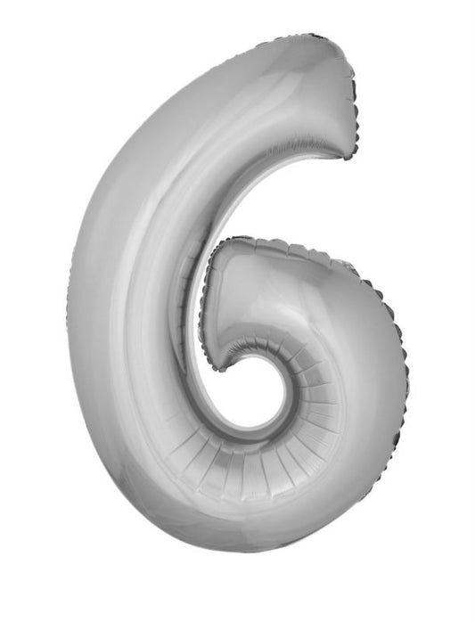 SILVER #6 40" MYLAR-PKG