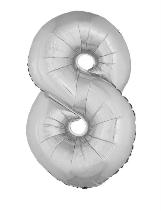 SILVER #8 40" MYLAR-PKG