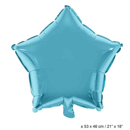 LIGHT BLUE STAR 18" MYLAR-PKG