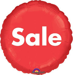 RED SALE 18" CIRCLE MYLAR