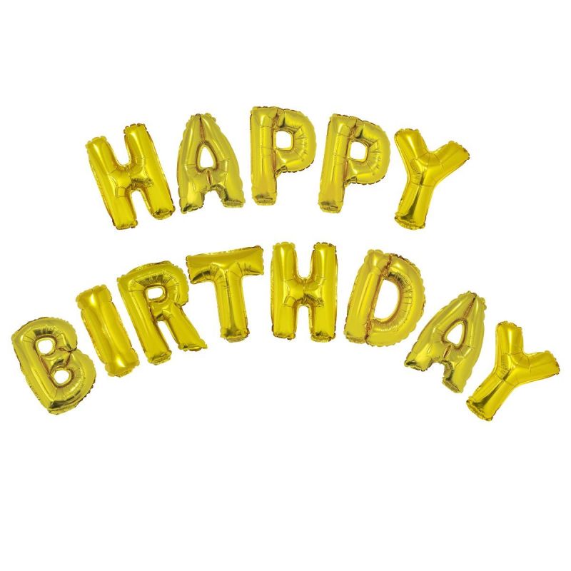 GOLD HBD BALLOON SET - AF