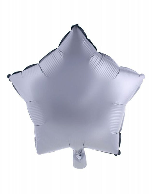 MATTE SILVER STAR 18" MYLAR-PKG