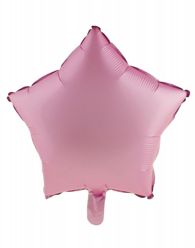 MATTE PINK STAR 18" MYLAR-PKG