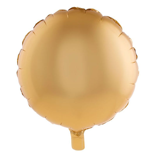 MATTE GOLD CIRCLE 18" MYLAR-PKG
