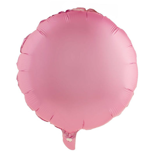 MATTE PINK CIRCLE 18" MYLAR-PKG