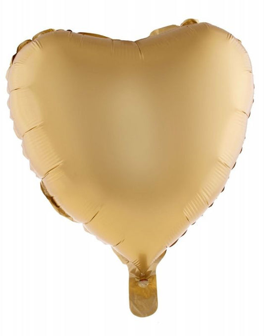 MATTE GOLD HEART 18" MYLAR-PKG