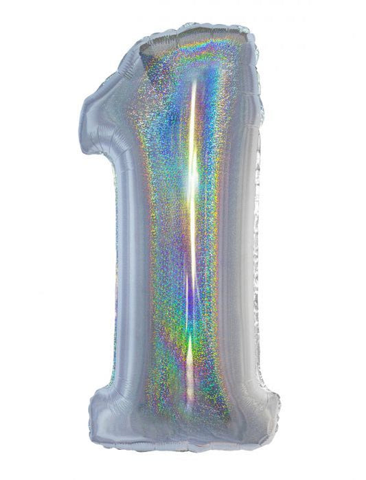 HOLOGRAPHIC SILVER #1 40" MYLAR