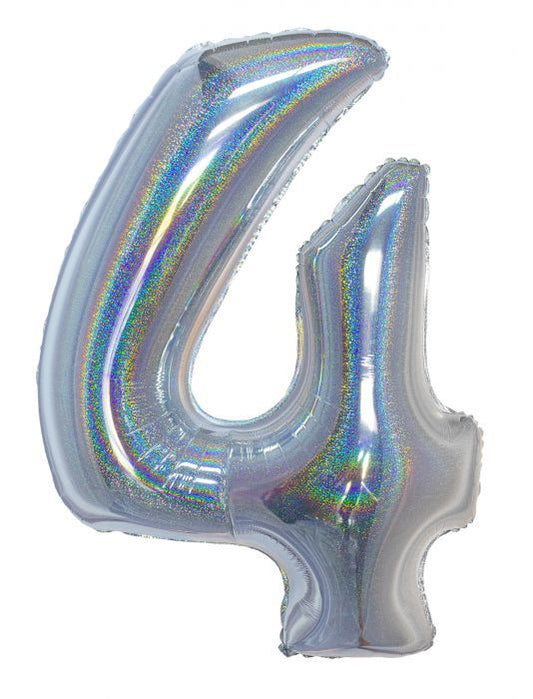 HOLOGRAPHIC SILVER #4 40" MYLAR
