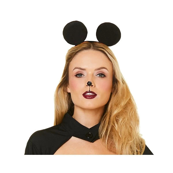 FLOCKED MICKEY MOUSE EARS