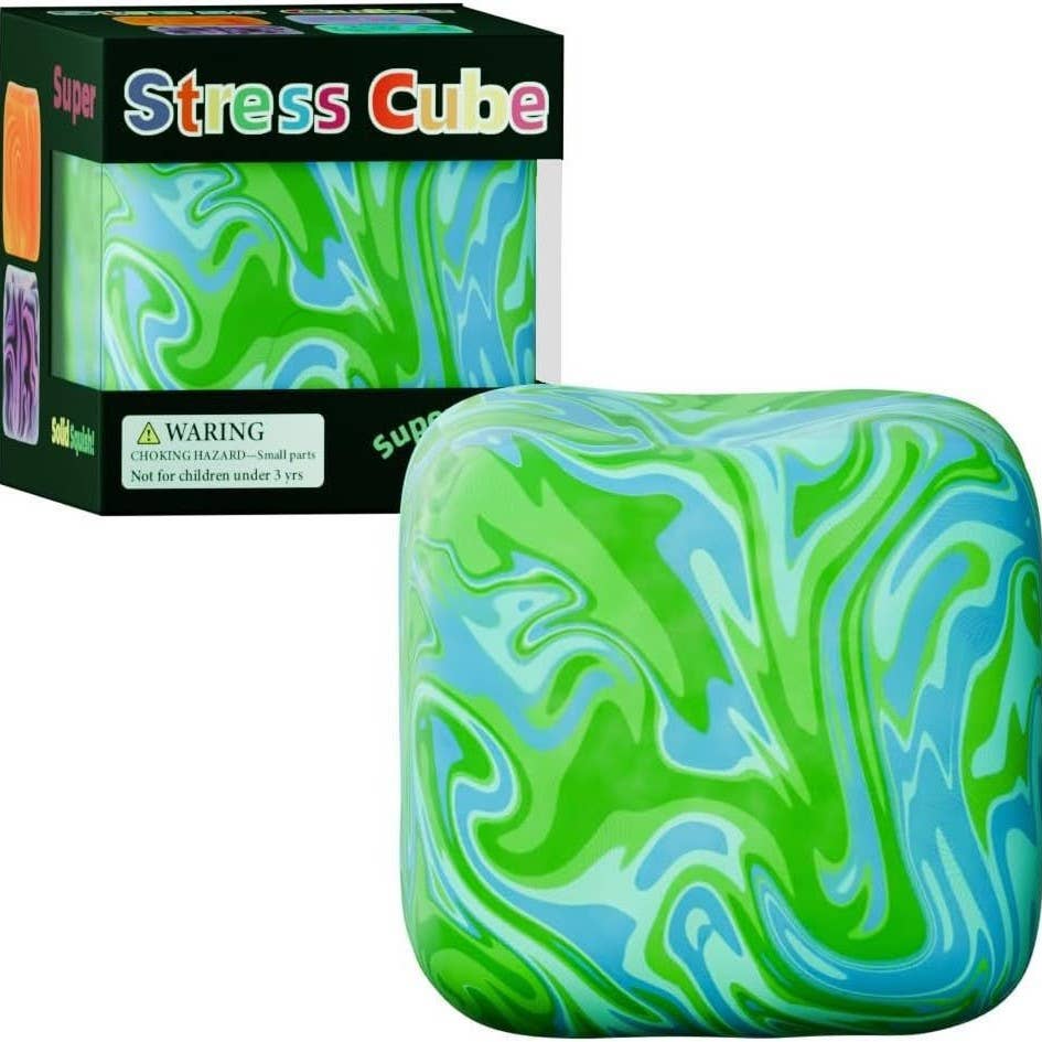 Marble Stress Cube Asst Colors