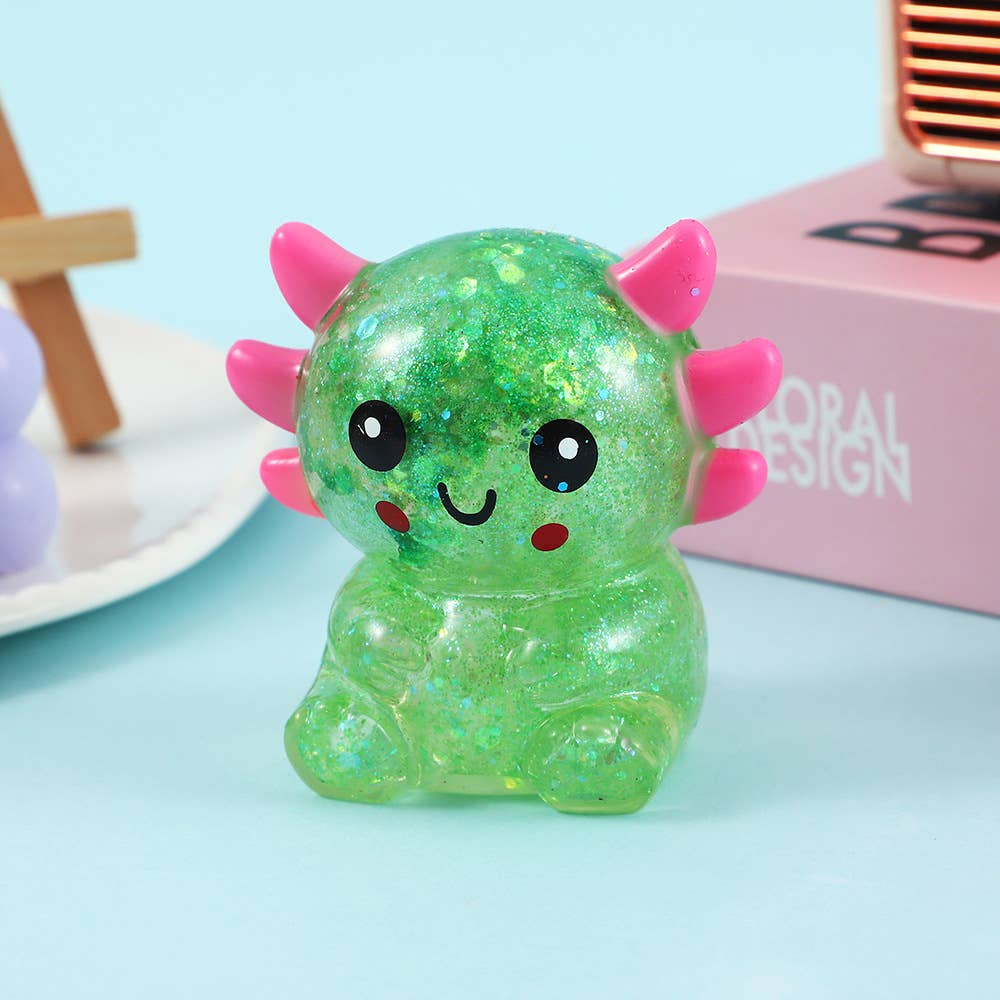 Maltose Glitter Axolotl Squishy