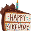 HBD CHOC CAKE SLICE 28" MYLAR
