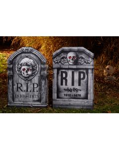 22" LIGHT UP FOLDING TOMBSTONE