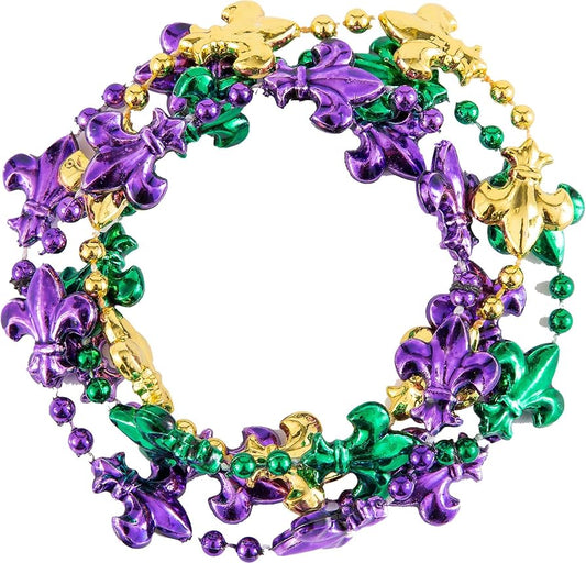MARDI GRAS BEAD BRACELETS 4CT